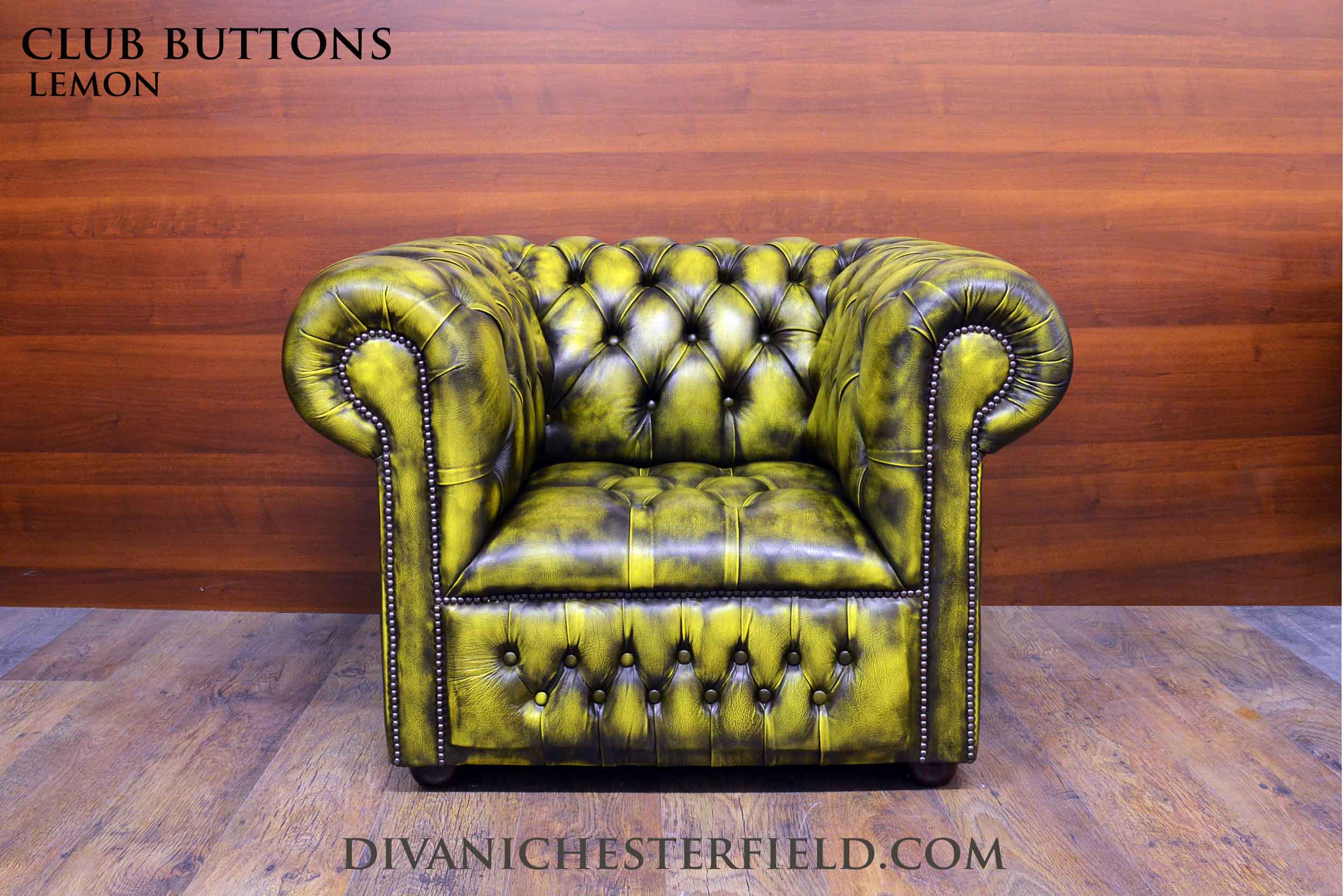 poltrona chester club nuove pelle vintage Lemon