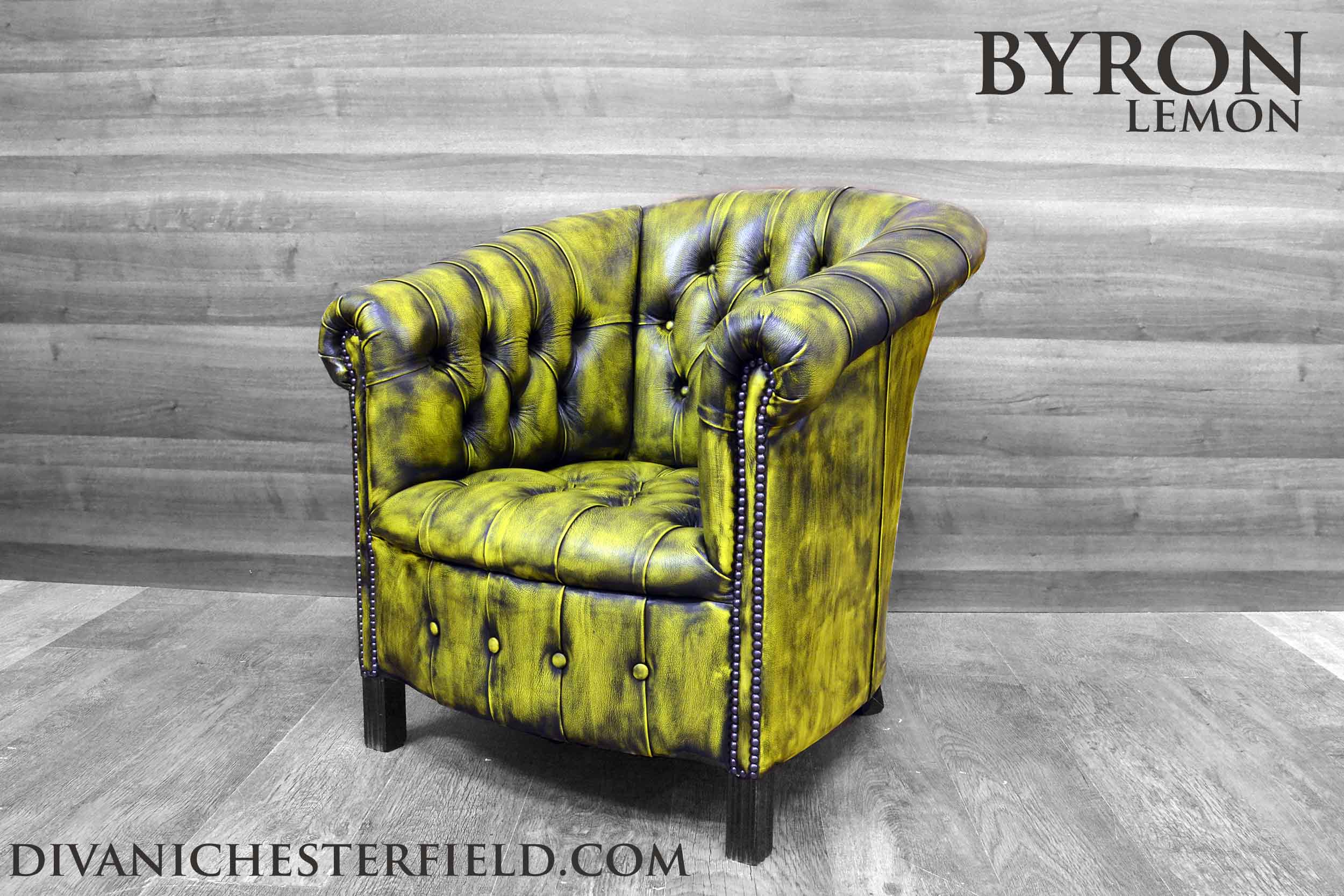 poltrone chesterfield nuova byron pelle vintage Lemon